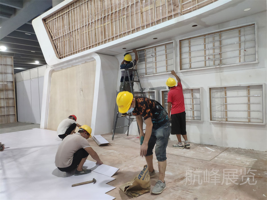 中交第二公路工程局展臺搭建現場